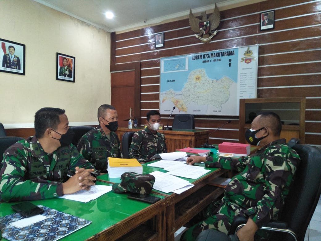 Tim Inspektorat Jenderal TNI Laksanakan Kunjungan Di Korem 073/Makutarama
